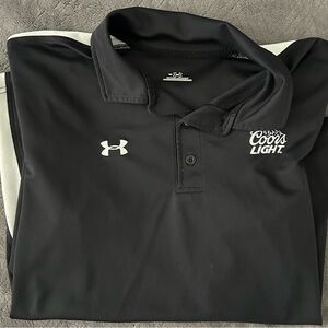 Under Armour Black Polo with Coors Light Logo